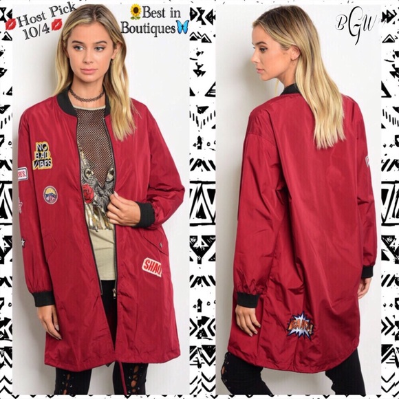 5🌟🎉HP🎉Best Seller Patch Bomber Jacket - Picture 5 of 5